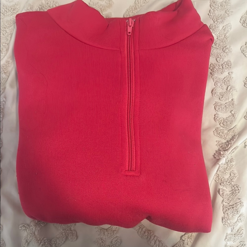 Red Quarter-Zip Pullover
